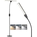 Led lampadaire dimmable avec col flexible - noir 9w liseuse de salon avec minuterie et fonction m�moire ...