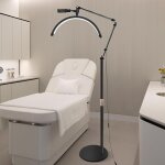 Led lampe demi lune, lampe de cils en lampe sur pied avec t�te r�glable � 270�, 3000k - 6000k, lampe ...