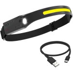 Led lampe frontale usb rechargeable 1200mah etanches cob xpe lampe torche frontale 5 mod�les avec course ...