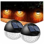 Led lampe solaire murale applique ext�rieur �tanche ip65 lumi�re blanc chaud, �clairage mural lampe ext�rieur ...