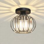 Led luminaires de plafond � cristaux, lustre plafonnier cage et cristal e27 pour cuisine couloir salles ...
