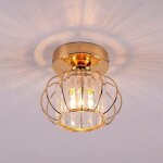 Led luminaires de plafond � cristaux, lustre plafonnier cage et cristal e27 pour cuisine couloir salles ...