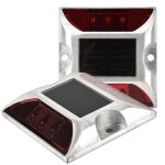 Led lumineux solaire pour bornes de stationnement, lot de 2, aluminium avec 6 led ip68