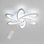 Comely ? plafonnier led dimmable 54w ? t�l�commande ? forme fleur ? m�tal et acrylique ? luminosit� r�glable ...