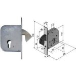 Led leds - serrure pour portes et portails coulissants avec crochet rentrant 068 - mm. 50 (06850000)