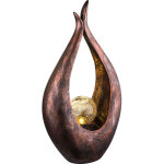 Led solaire ext�rieur lampe balcon stand lumi�re balle en verre bas bronze projecteur oscillant globo ...