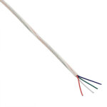 Cble rond transparent 4x0, 30mm rgb argent, 1m