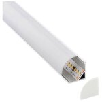 Kit - kork - mini profil aluminium pour bandes led, 1 mtre, blanc