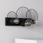 Applique murale kibanda koto 3 spots noir