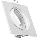 Collerette downlight carrée orientable pour ampoule gu10 / gu5. 3 coupe Ø 72mm blanc Collerette downlight carrée orientable pour ampoule gu10 / gu5. 3 coupe Ø 72mm blanc