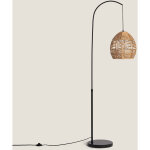 Lampadaire m�tal et papier tress� beyawo naturel