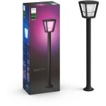 Ledkia - philips hue white & color ambiance econic potelet ext�rieur, noir, fonctionne avec alexa, google ...