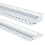 Ledkia - profil� aluminium encastr� dans pl�tre / placo 2 m pour rubans led jusqu'� 12 mm blanc 2 m semi ...