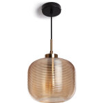 Ledkia - suspension m�tal et verre beryl ambre