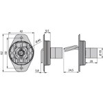 Kit de serrure de porte coulissante pour cylindre interchangeable z23 18 avec rosace et gache - pour ...