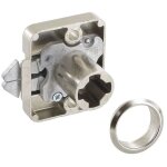 Lehmann - serrure � crochets - axe : 20 mm - d�cor : nickel� - sens : r�versible