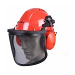 Casque visire professionnel de protection grillage avec casque anti - bruit - norme ce en1731 - en352 ...