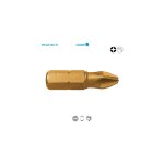 Embout de vissage série courte 1 / 4'' - pozidriv® titane classic pz n°1 long. 25 boite de 15 Embout de vissage série courte 1 / 4'' - pozidriv® titane classic pz n°1 long. 25 boite de 15