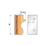 Jeu de 2 fers bruts n�299 pour porte - outils ht. 90 mm - leman