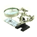 Lentille de grossissement 2x de 3, 5  avec pinces support de table de troisime main pour modlisation ...