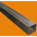 Le roi du fer - tube inox carr� 304 / 304l - 2 metres, dimension - 40 x 40 bross�, epaisseur 2 mm