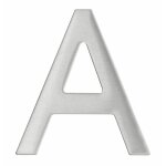 Thirard ? lettre a en inox 76mm adh�sive ? fixation 3m sur murs et vitrines ? r�sistante � la corrosion ...