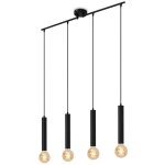 Leuchten longa - suspensions - 4031045 - acier noir - 4 ampoules - douille e27 max. 60 watts - 85 x 10 ...
