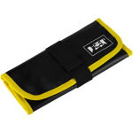 Leurre de p�che pvc jaune, sac de rangement pour mat�riel de p�che, accessoires et outils.