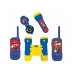 Super mario - kit daventurier - talkie - walkies portee 120m, jumelles et boussole