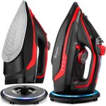 Lgoir - 2632 fer � repasser � vapeur sans fil avec base temp�rature et d�bit de vapeur r�glables repassage ...