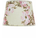 Licht - erlebnisse - abat - jour avec motif floral en tissu cru et rose au style campagnard pour lampes ...