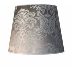 Licht - erlebnisse - abat - jour willow en tissu argent avec motifs baroques au style classique pour ...