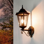 Applique d'ext�rieur bristol ii cuivr�e au design r�tro en forme de lanterne de style rustique �tanche ...