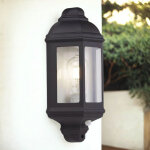 Licht - erlebnisse - applique d'ext�rieur avec d�tecteur de mouvement verre aluminium h : 36 cm ip44 ...