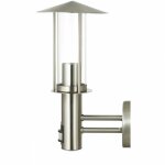 Licht - erlebnisse - applique extrieure e27 ip44 dtecteur de mouvement argent terrasse verre inox