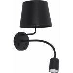 Licht - erlebnisse - applique d'intrieur avec abat - jour en tissu noir au design moderne avec une petite ...