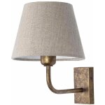 Licht - erlebnisse - applique murale laiton tissu abat - jour beige