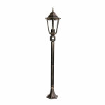 Lampadaire d'ext�rieur bristol noir cuivr� avec d�tecteur de mouvement en style campagnard h:1, 2 m e27 ...