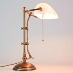 Licht - erlebnisse - lampe de bureau en laiton massif de couleur bronze clair en style art nouveau avec ...