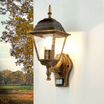 Lampe d'extrieur avec dtecteur de mouvement noir cuivre tirol