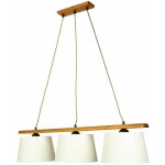 Licht - erlebnisse - lustre suspension en bois de chêne en tissu blanc au design scandinave 3xe27 - chêne ... Licht - erlebnisse - lustre suspension en bois de chêne en tissu blanc au design scandinave 3xe27 - chêne ...
