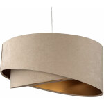 Licht - erlebnisse - lustre suspension d'intrieur madan en tissu velours beige crme au design moderne ...