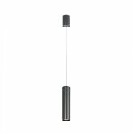 Mtal lampe  suspendre noir gu10 moderne troite