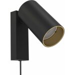 Spot mural gu10 noir m�tal moderne applique cuisine