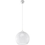 Suspension ronde boule abat - jour verre e27 bilbao