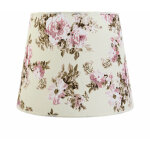 Licht - erlebnisse - abat - jour en tissu écru et rose au style campagnard pour suspension avec culot ... Licht - erlebnisse - abat - jour en tissu écru et rose au style campagnard pour suspension avec culot ...