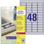 Avery - zweckform l6009 - 8 etiquette plaques signal�tiques 45. 7 x 21. 2 mm film de polyester argent ...