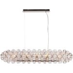 Lighting marella - pendentif plaque nickel brillant & verre clair dimmable 8 lumières ip20 - e14 - endon ... Lighting marella - pendentif plaque nickel brillant & verre clair dimmable 8 lumières ip20 - e14 - endon ...