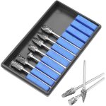 Lime rotative, fraise rotative � double coupe, 10 pi�ces fraises en acier au carbure de tungst�ne fichiers ...