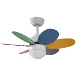 Lindby - ventilateur de plafond avec lampe 'litur' en m�tal pour chambre d'enfant